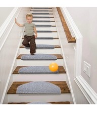QINGBEI RINA STAIR TREADS CARPET NON-SLIP 15 PACKS 22 X 65CM STAIR PADS MAT RUG