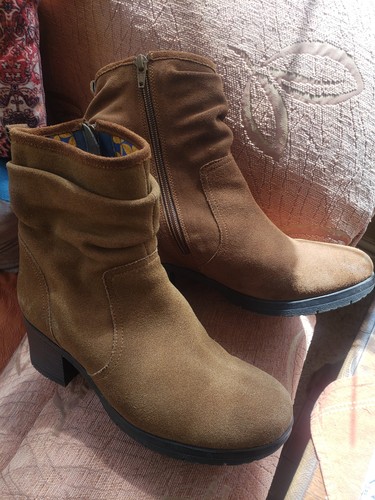 Womens tan suede slouchy - suede,
