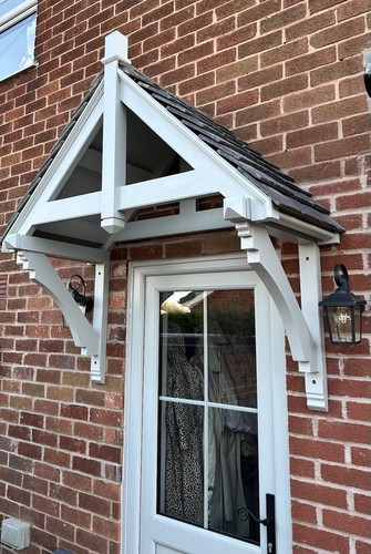 Handmade timber door canopy - timber,