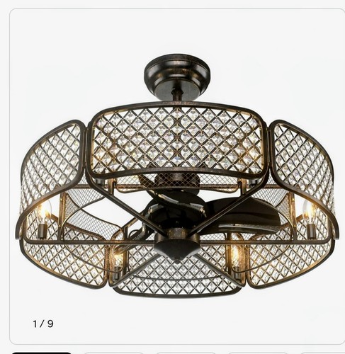 50cm crystal ceiling fan - ceiling, with