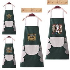 Leopard Chef Apron Kitchen Cooking Catering Butcher Unisex BBQ Apron Pocket