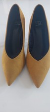 M&S Mustard Suede Insolia Court Shoe. Size 5.1/2