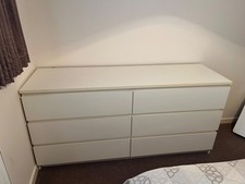Ikea Malm Double Chest of Drawers. 6 Deep drawers. Good condition. Collect only.