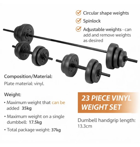 Opti vinyl barbell dumbbell - opti,