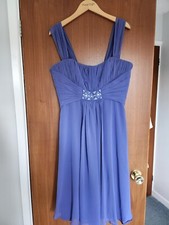 Kelsey Rose Cocktail / Bridesmaid Dress in Purple Chiffon, Size 14