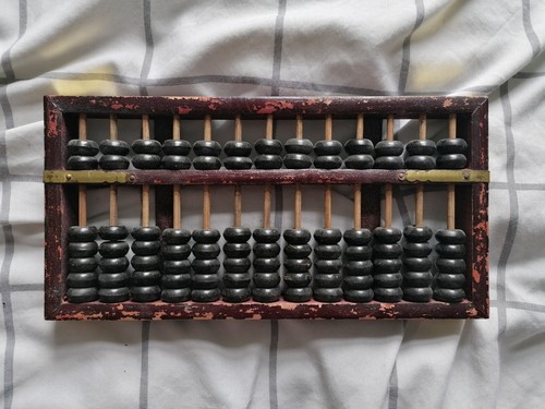 Vintage chinese wooden abacus - vintage,