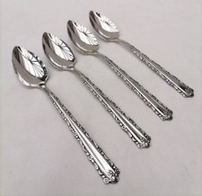 Vintage Oneida Deluxe Cherie Grapefruit Spoons x4 Stainless Steel