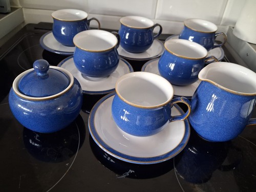 Denby imperial blue teaset 6 - blue,