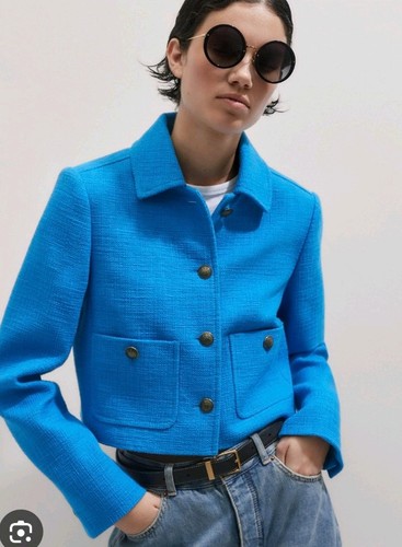 Cotton cropped jacket - me+em,