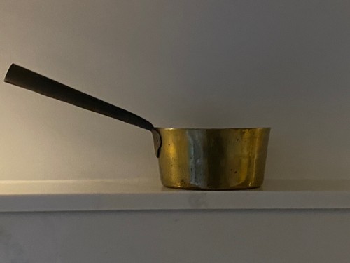 Victorian brass jam - pot, pan