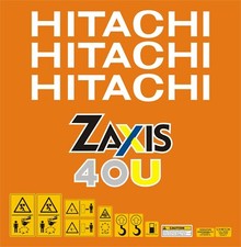 Hitachi Zaxis 40U Mini Digger Decal Set 