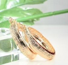 18K Gold Filled Women Prom 35mm - 45mm Large Creole Earring Birthday Wedding