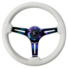 14" Wood White Grain Steering