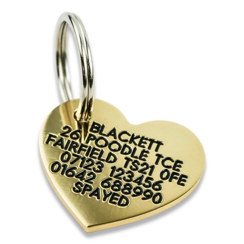 Deeply engraved solid brass