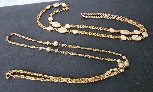 Vintage gold tone - tone, necklace