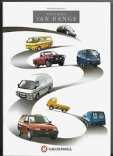 Vauxhall Van Range 1991-92 UK Market Sales Brochure Nova Astra Rascal Midi Brava