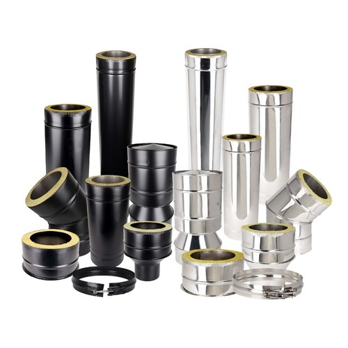 Twin wall flue pipe insulated - twin,