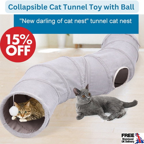 Collapsible cat tunnel toy - collapsible,