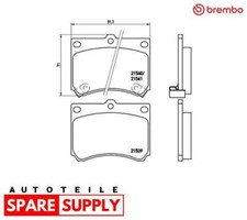 BRAKE PAD SET, DISC BRAKE FOR