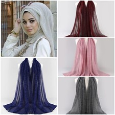 Lurex glitter scarves plain