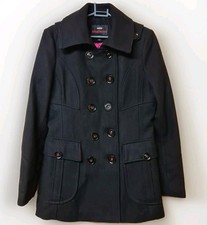Miss Sixty Coat Jacket Black Wool Blend M60 19' P2P Size Medium