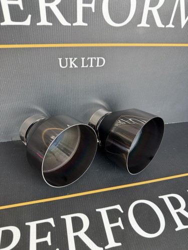 Black chrome exhaust tips - chrome,