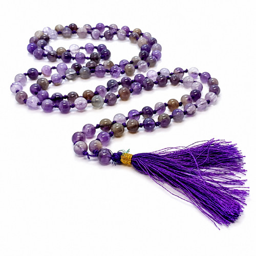 Amethyst worry beads - beads, necklace