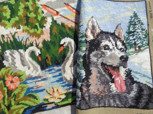 Two completed handmade - handmade, french