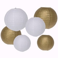 Gold & White Paper Lanterns