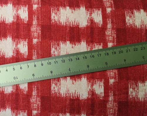 Ikat plaid red belle - plaid, rose