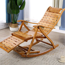 Outdoor Rocking Lounge Chair Folding Deck Patio Garden Seat Lounger Recliner NEW