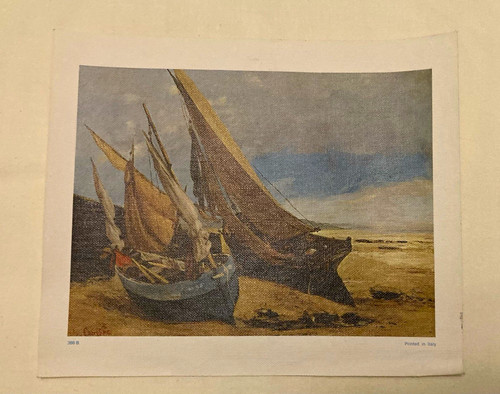 Art print boats beach - art,