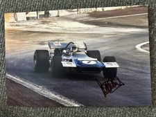 JACKIE STEWART HAND SIGNED 12X8 PHOTO TYRRELL F1 3 X WORLD CHAMPION MATRA BRM