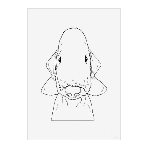 Bedlington terrier wall art - terrier',