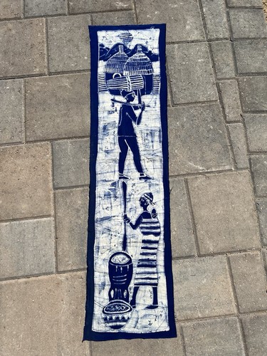 Vintage african indigo - indigo, batik