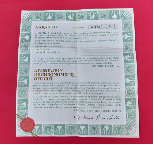 Rolex 1501 warranty - rolex,