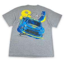 Vtg NASCAR Dale Earnhardt Jr 8 Graphic T-Shirt, Grey, Large (S2004)
