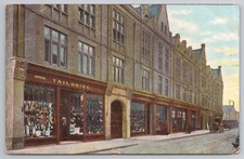 Street Scene "TAILORING" Shop Postcard, Posted St. Ives Cornwall 1905