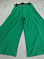 Zara Green Wide Leg Cropped