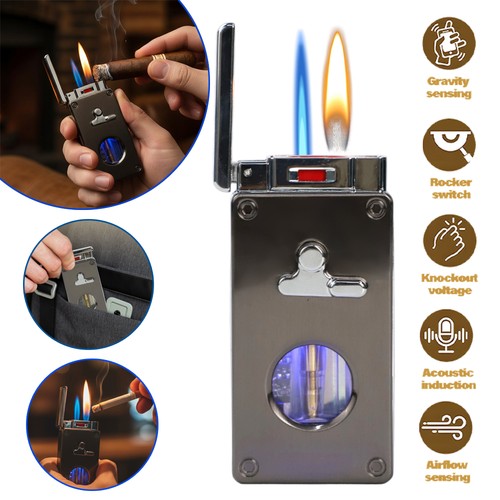 Double jet flame - jet, lighter