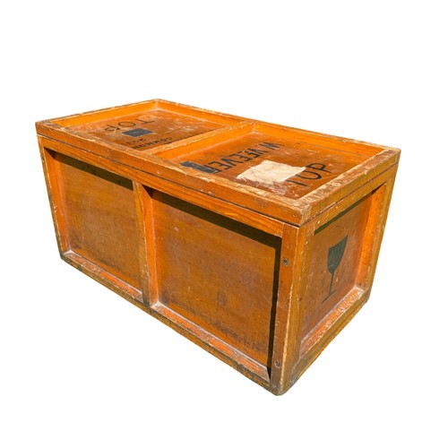 Vintage pine shipping crate - vintage,
