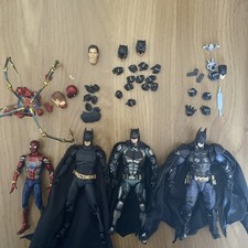 Bootleg KO Knockoff Mafex and Amazing Yamaguchi Figures X4 Batman + Spiderman