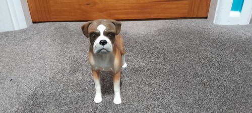 Ceramic boxer dog ornament - ceramic,