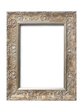 WIDE Ornate Shabby Chic Antique swept Picture photo frame DISTRESSED WHITE/MUSE 
