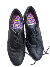 Clarks Girls Sami Walk Youth Black Leather Brogues