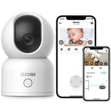 ZOSI Baby Monitor PTZ WiFi Camera Indoor CCTV Camera 2MP 2Way Talk Auto Tracking