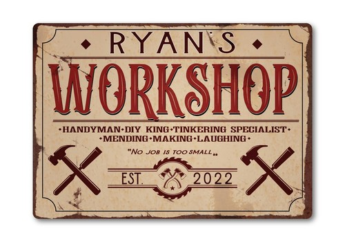 Personalised workshop sign - personalised,