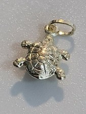 9ct Yellow Gold Turtle Tortoise Animal Charm Pendant Small Cute 