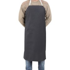 Black Rubber Bib Apron, Medium