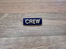 Vintage Blue Enamel Crew Pin Lapel Badge